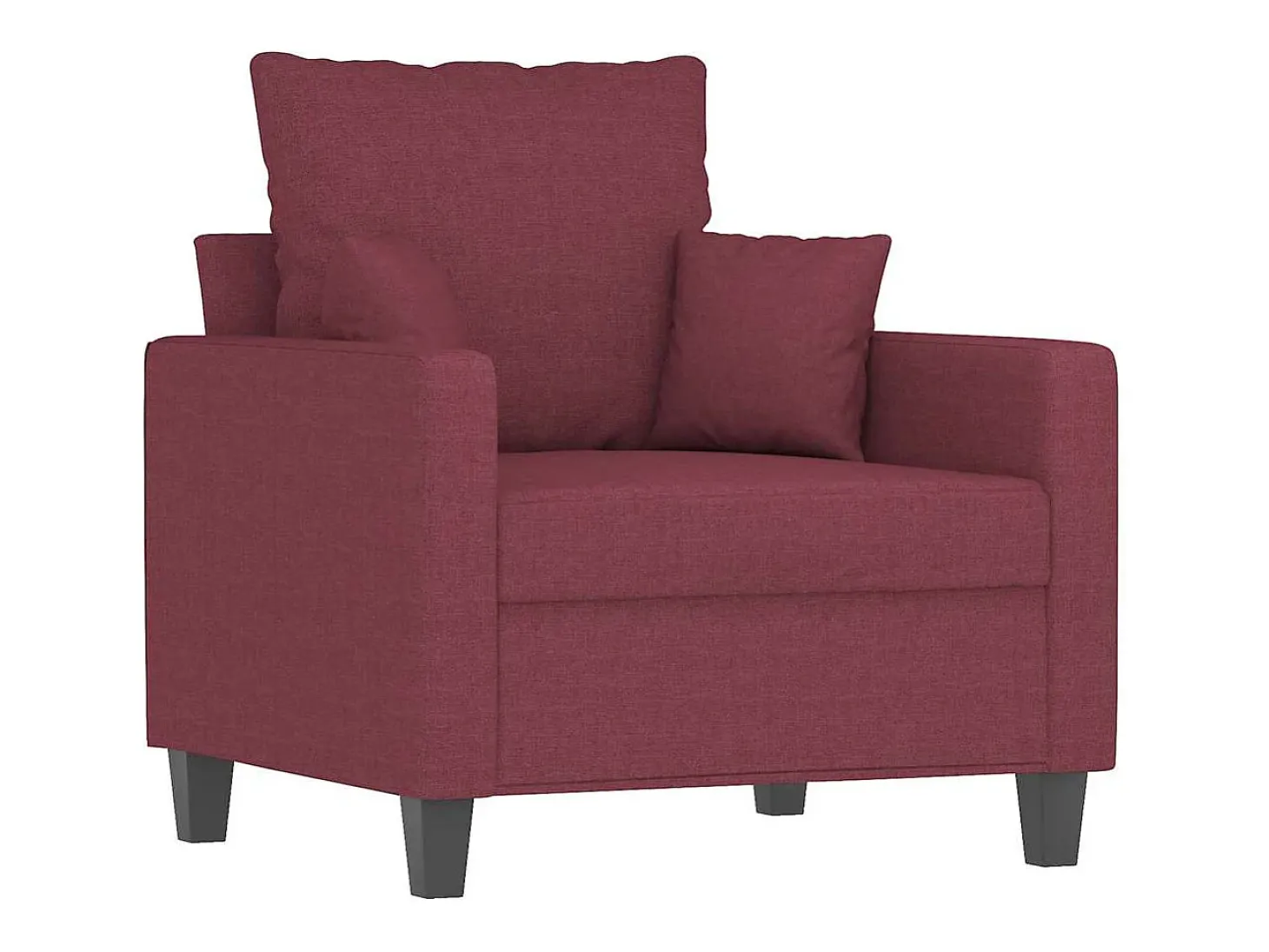 Poltrona 60 cm tecido vermelho tinto