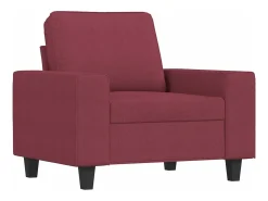 Poltrona 60 cm tecido vermelho tinto PT243655