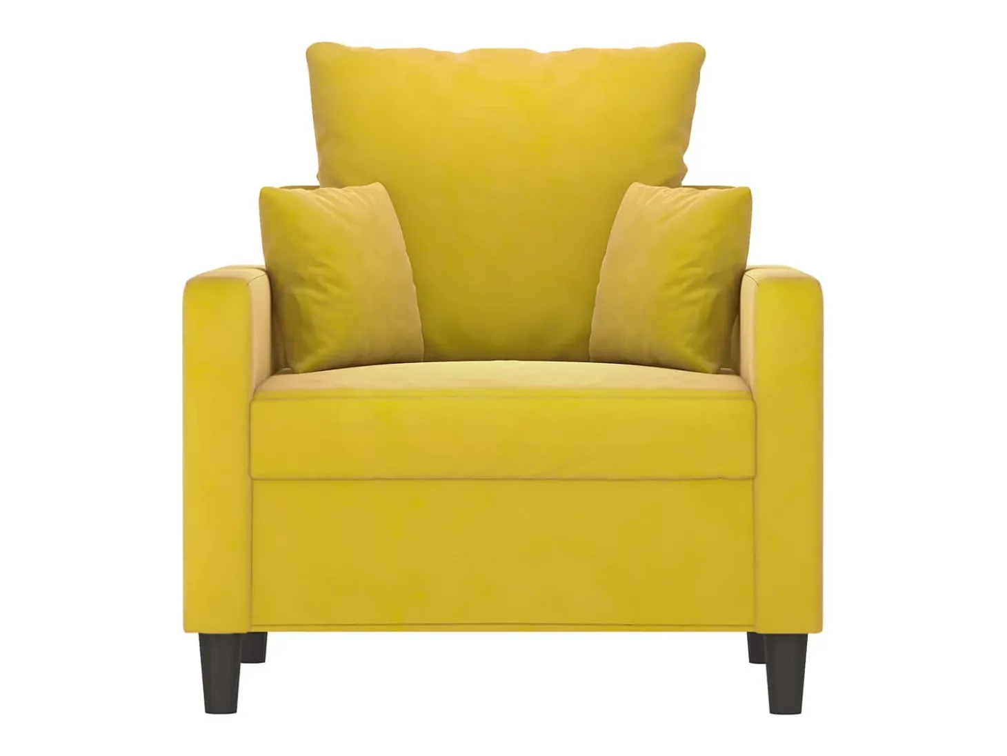 Poltrona 60 cm veludo amarelo PT422306