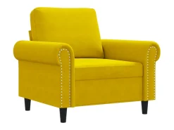 Poltrona 60 cm veludo amarelo PT304356