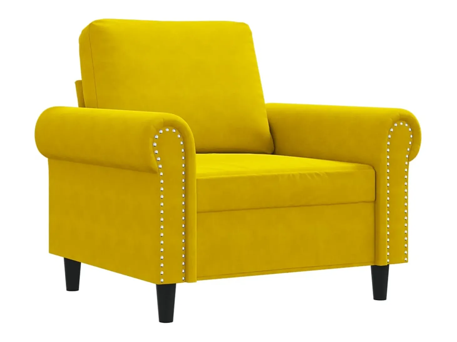 Poltrona 60 cm veludo amarelo PT304356