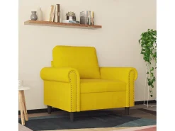 Poltrona 60 cm veludo amarelo PT304356