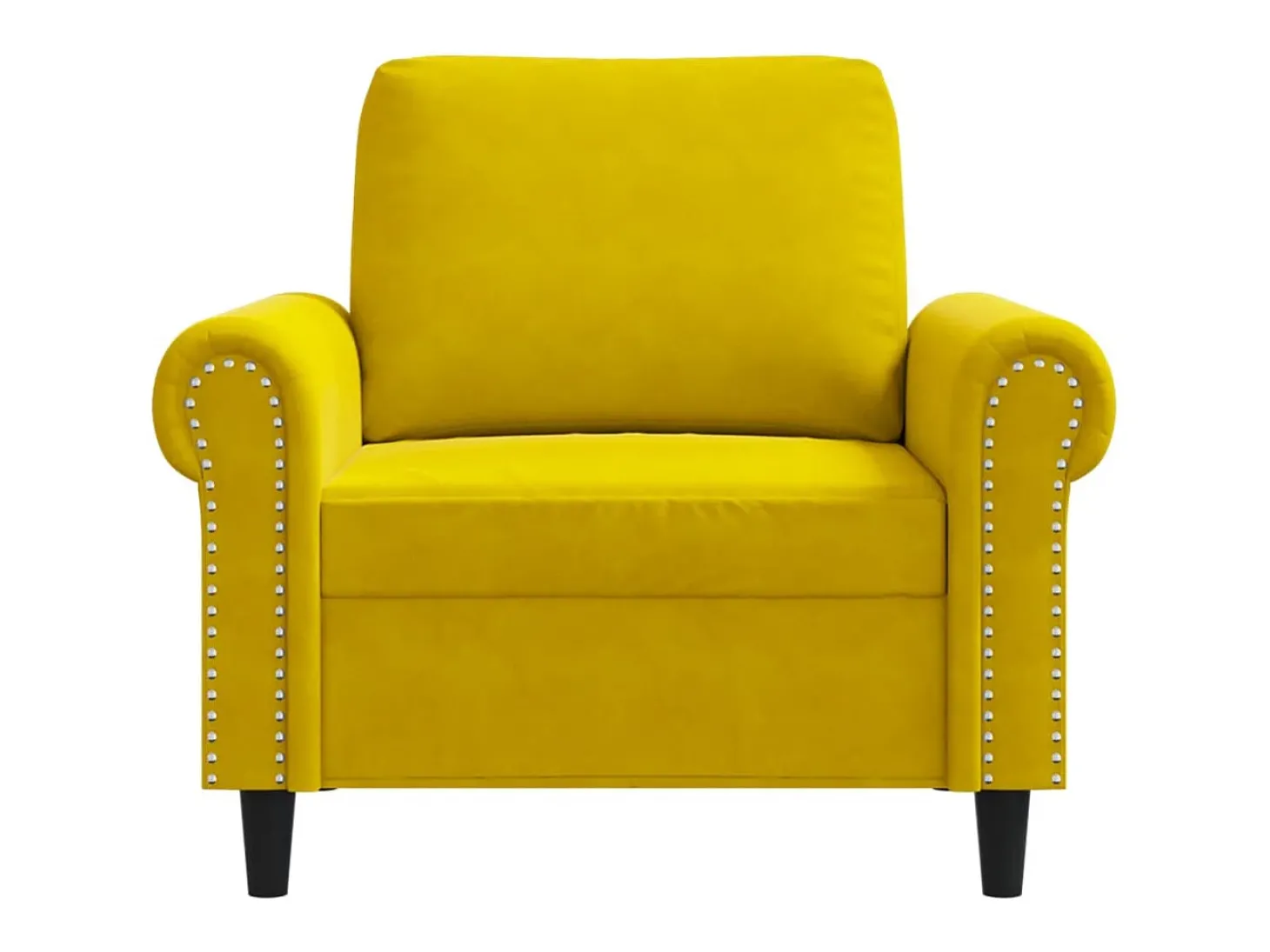 Poltrona 60 cm veludo amarelo PT304356