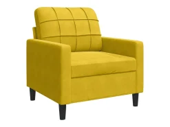 Poltrona 60 cm veludo amarelo