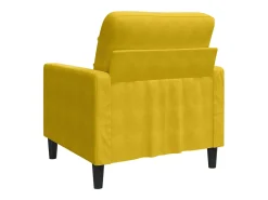 Poltrona 60 cm veludo amarelo