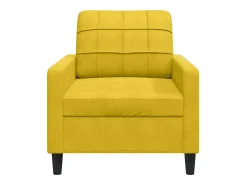 Poltrona 60 cm veludo amarelo