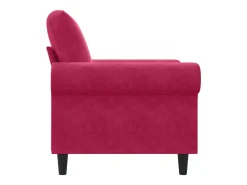 Poltrona 60 cm veludo vermelho-tinto