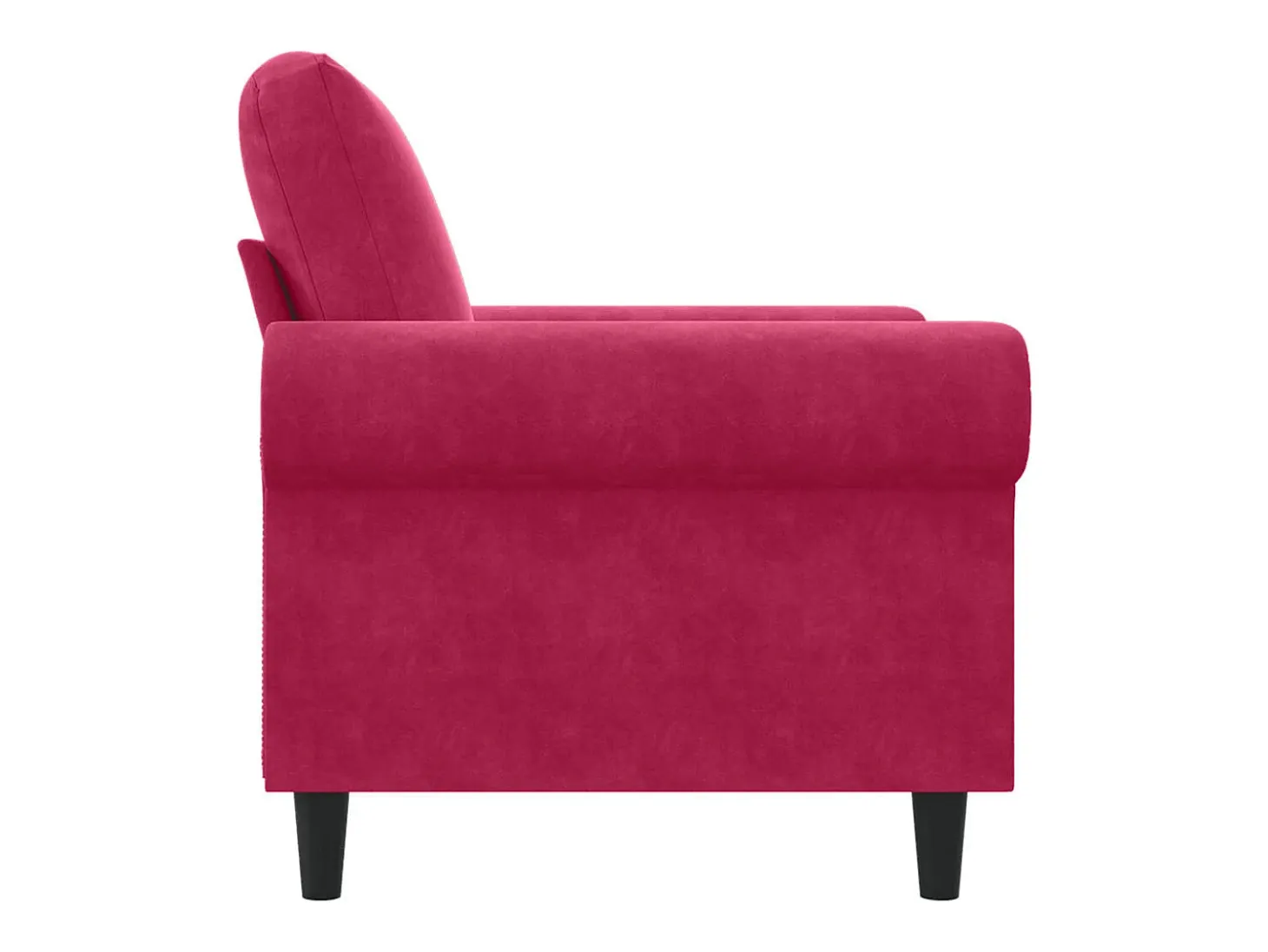 Poltrona 60 cm veludo vermelho-tinto
