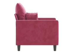 Poltrona 60 cm veludo vermelho-tinto PT671708