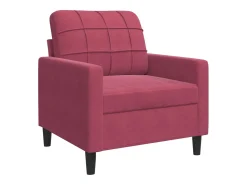 Poltrona 60 cm veludo vermelho-tinto PT398050