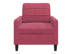 Poltrona 60 cm veludo vermelho-tinto PT398050