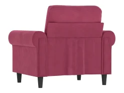 Poltrona 60 cm veludo vermelho-tinto PT598073