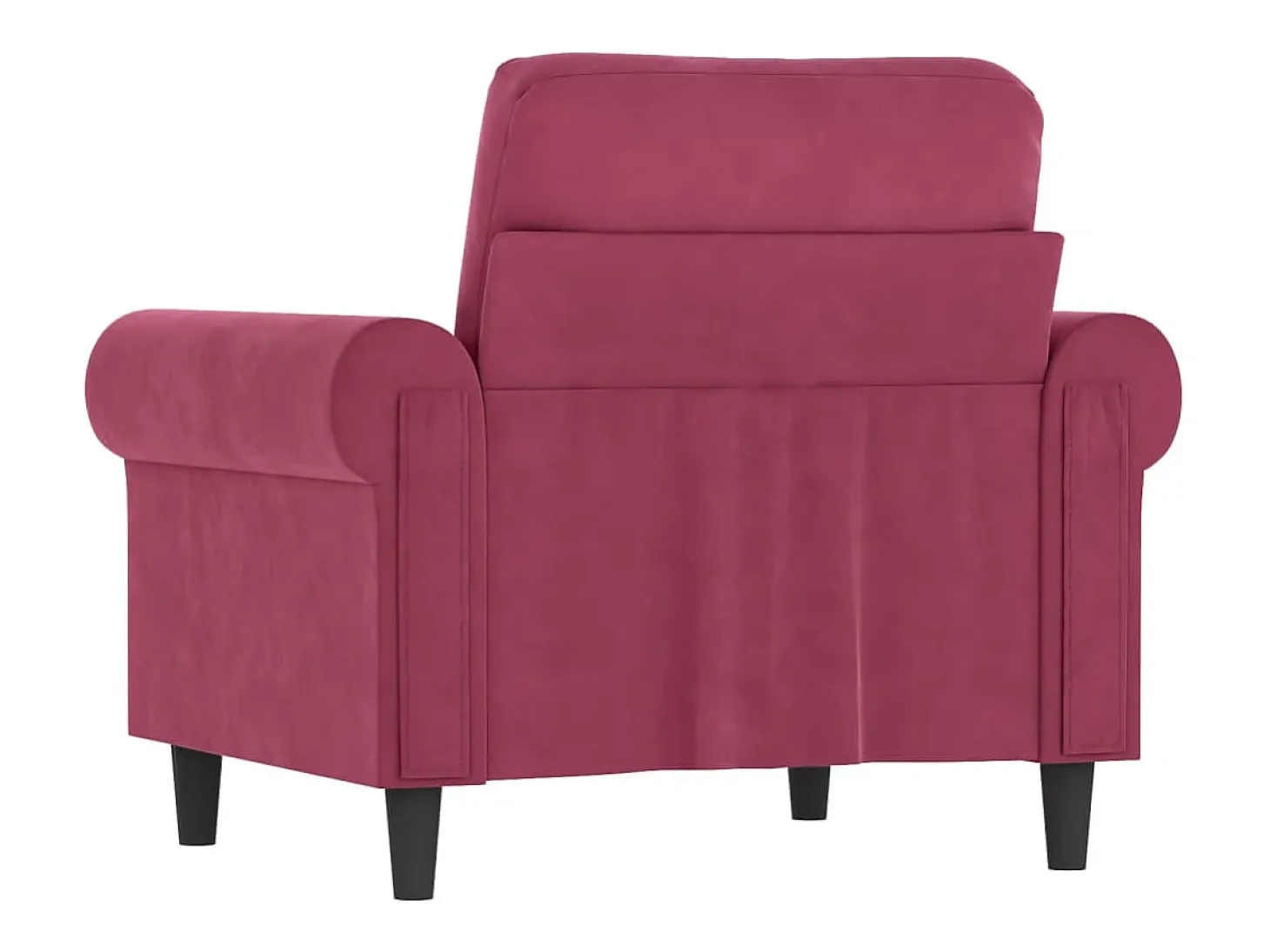 Poltrona 60 cm veludo vermelho-tinto PT598073