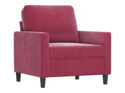 Poltrona 60 cm veludo vermelho-tinto PT872830