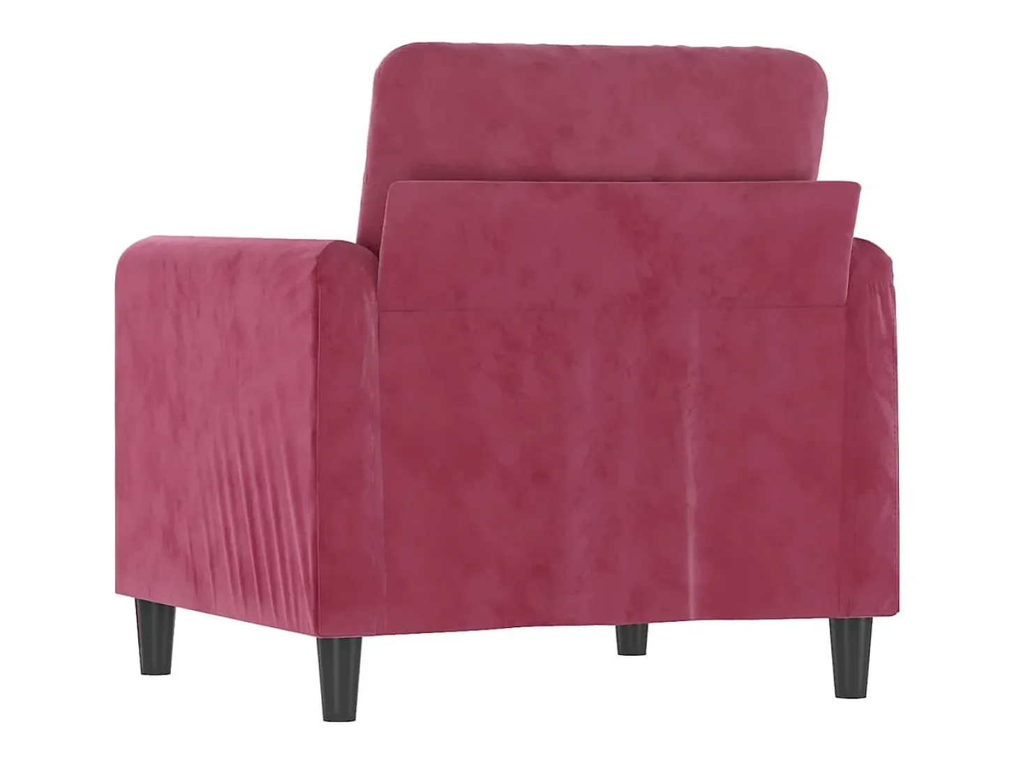 Poltrona 60 cm veludo vermelho-tinto PT161532