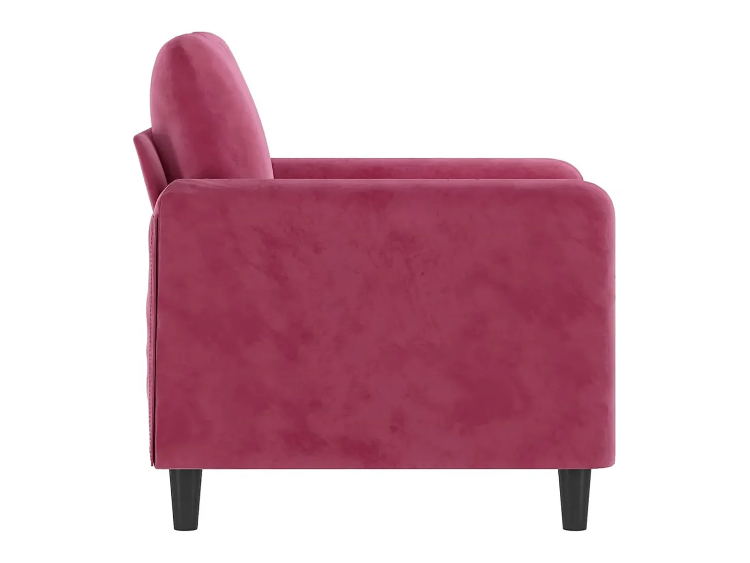 Poltrona 60 cm veludo vermelho-tinto PT161532