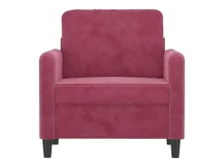 Poltrona 60 cm veludo vermelho-tinto PT161532