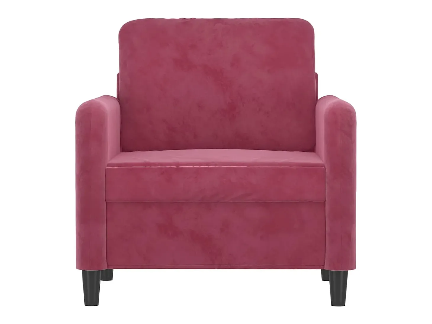 Poltrona 60 cm veludo vermelho-tinto PT161532