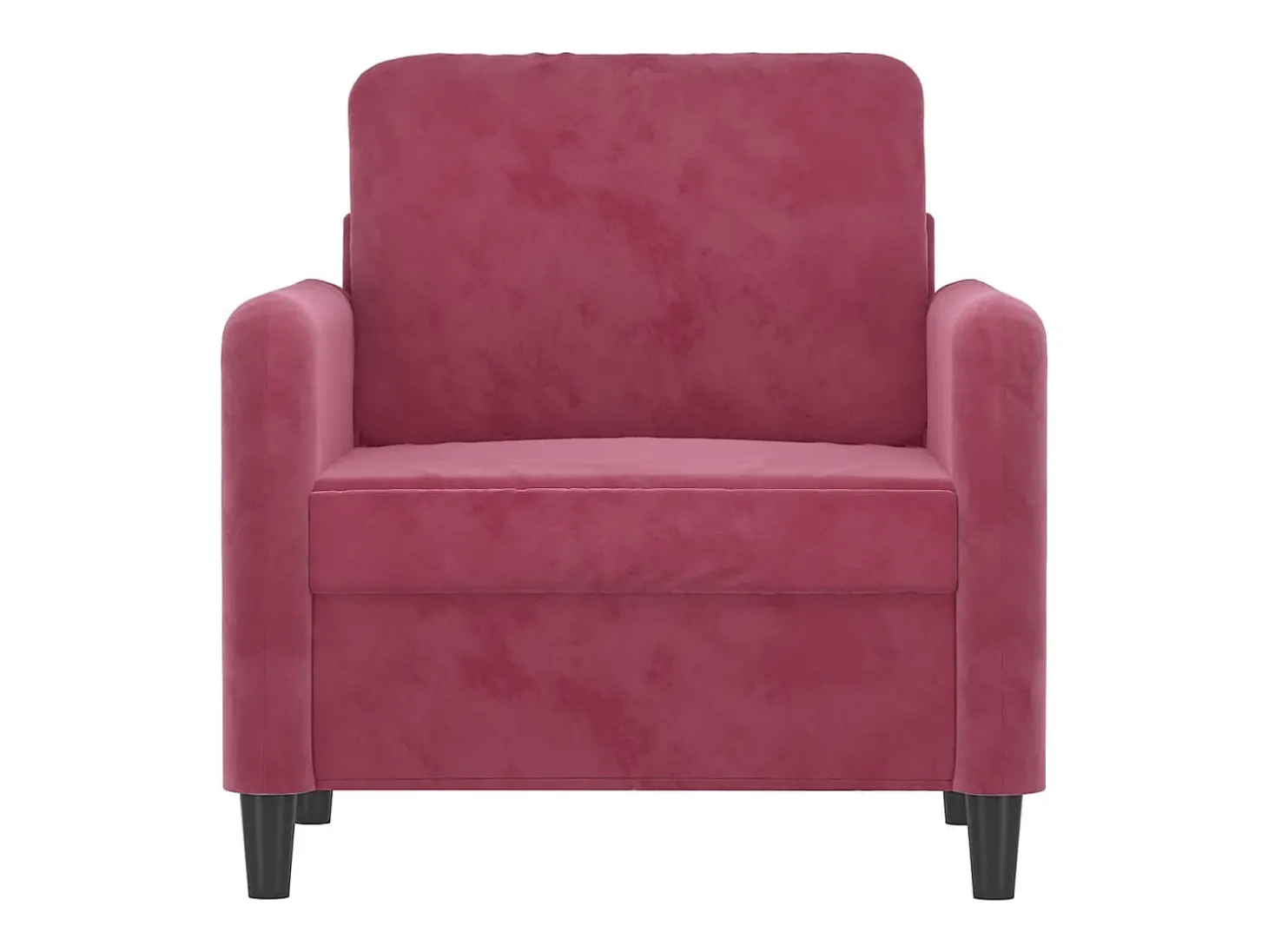 Poltrona 60 cm veludo vermelho-tinto PT161532
