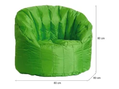 Poltrona Allos, Assento almofadado, Sofá individual de sala, Cadeira com braços, Fabricado em Itália, 80x80 h80 cm, Verde