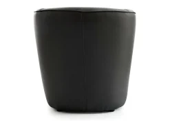 Poltrona Annaluna, Poltrona de sala de estar, 100% Made in Italy, Poltrona relaxante em couro ecológico, 70x60h74 cm, Preto