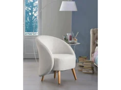 Poltrona Annarella, Poltrona lounge design, 100% Made in Italy, Poltrona relaxante em tecido acolchoado, 70x60h80 cm, Cinza
