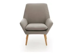 Poltrona Annarita, poltrona lounge design, 100% Made in Italy, poltrona relaxante em tecido acolchoado, 80x70h95 cm, cinza pomba