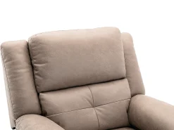 Poltrona articulada elétrica em tecido taupe com 1 porta USB DOLENE