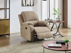 Poltrona articulada em microfibra cor taupe - BRODY