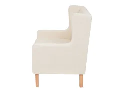Poltrona cadeira assento de descanso sofá de design para sala de estar tecido branco creme 1102129/3