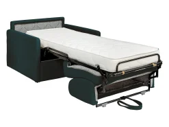 Poltrona cama express em tecido verde pinheiro - Dormir 100 cm - Colchão 14 cm - CALIFE
