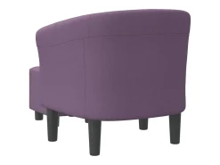 Poltrona com apoio de pés tecido roxo
