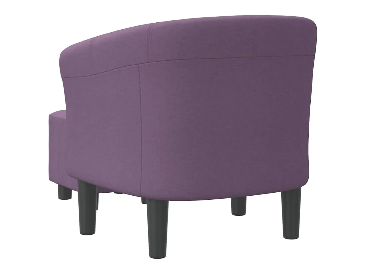 Poltrona com apoio de pés tecido roxo