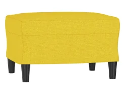 Poltrona com apoio de pés 60 cm tecido amarelo-claro PT310190