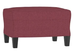 Poltrona com apoio de pés 60 cm tecido vermelho tinto PT190688