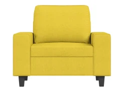 Poltrona com apoio de pés 60 cm tecido amarelo-claro PT860379