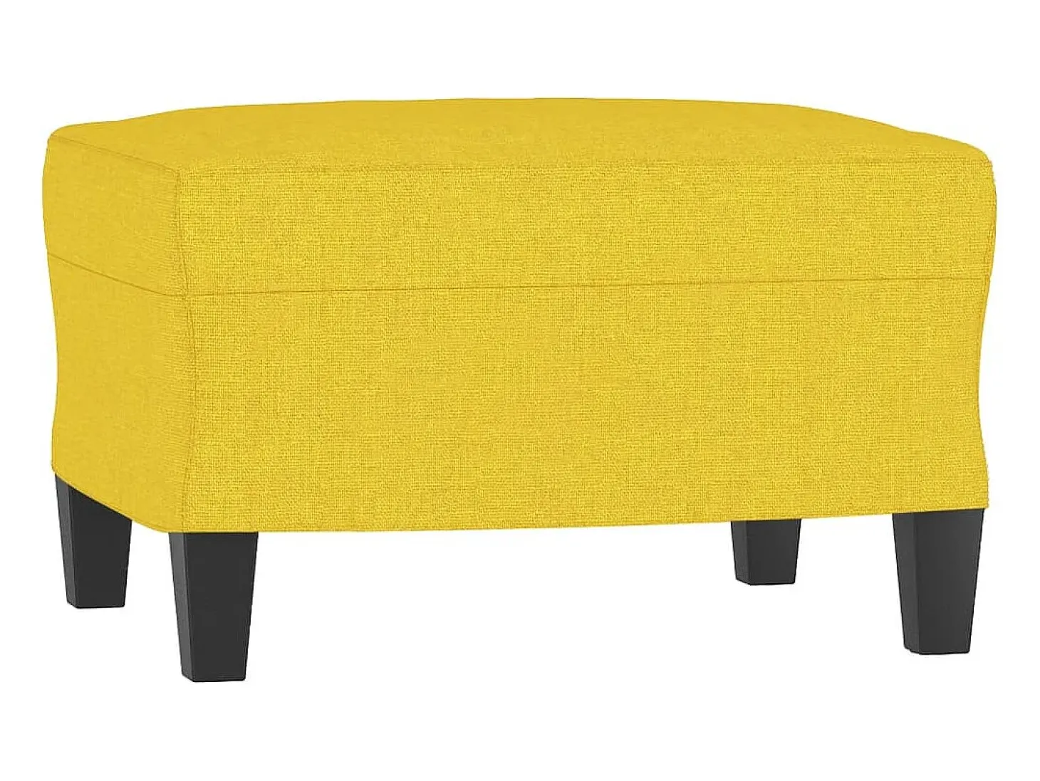 Poltrona com apoio de pés 60 cm tecido amarelo-claro PT860379