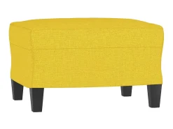 Poltrona com apoio de pés 60 cm tecido amarelo-claro PT108882