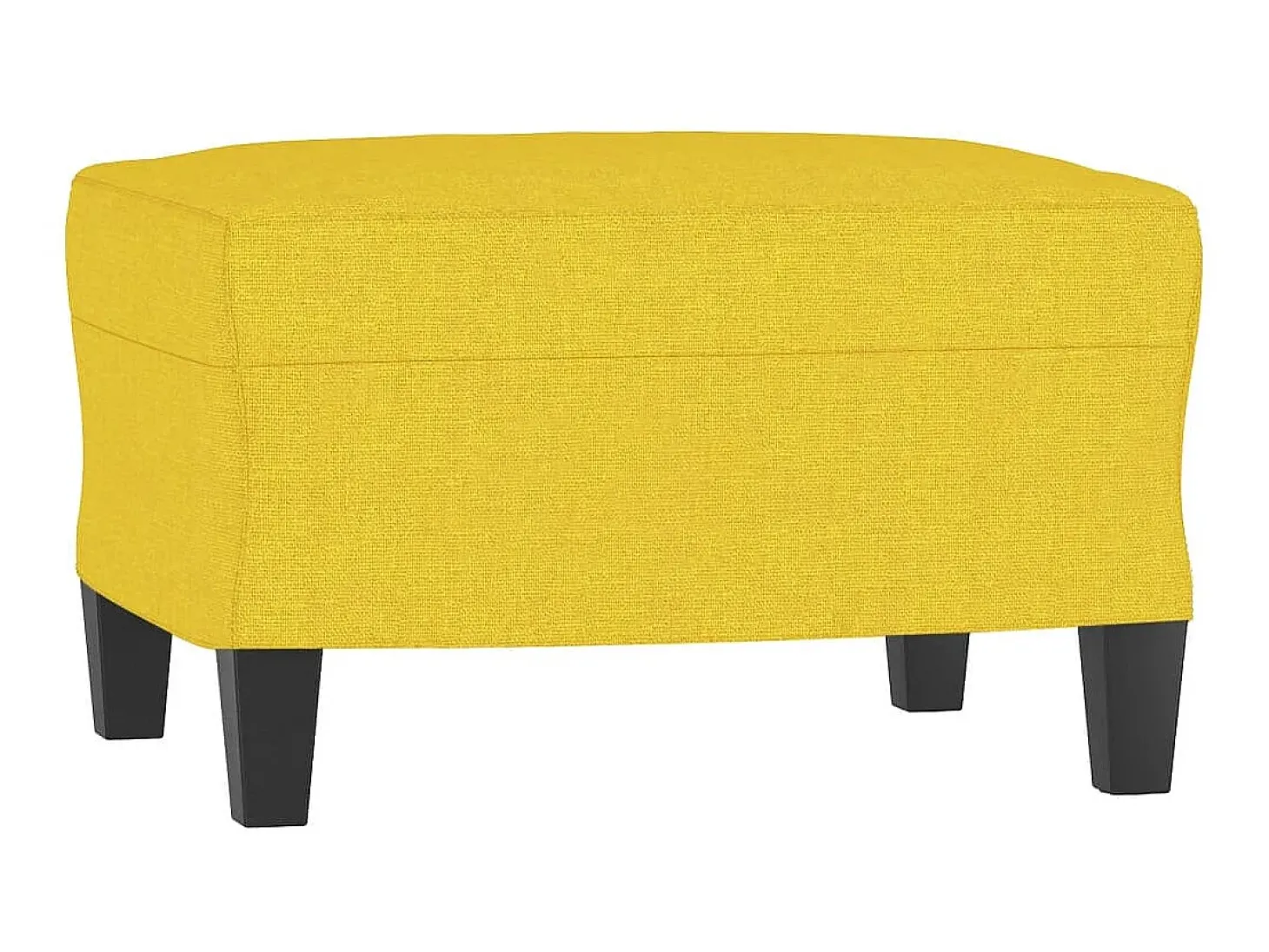Poltrona com apoio de pés 60 cm tecido amarelo-claro PT108882