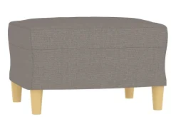 Poltrona com apoio de pés 60 cm tecido cinza-acastanhado PT954869