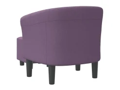 Poltrona com apoio de pés tecido roxo PT734549