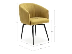 Poltrona com estrutura metálica e pernas 60x60 h81 cm