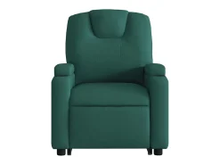 Poltrona Confortável | Poltrona reclinável elevatória de massagens tecido verde-escuro SHL236187