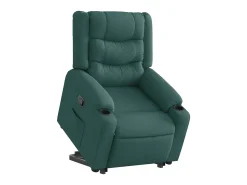 Poltrona Confortável | Poltrona reclinável elevatória tecido verde-escuro SHL702551