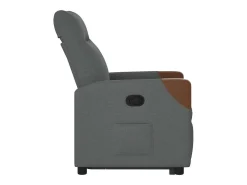 Poltrona Confortável | Poltrona reclinável elevatória tecido cinzento-escuro SHL757023