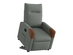Poltrona Confortável | Poltrona reclinável elevatória tecido cinzento-escuro SHL757023
