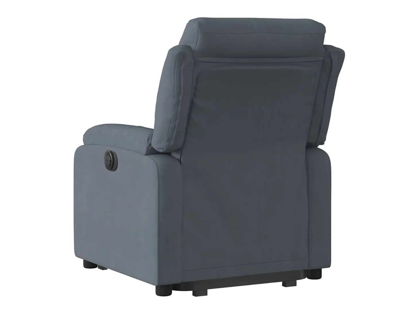Poltrona Confortável | Poltrona reclinável elevatória veludo cinzento-escuro SHL584663