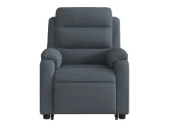 Poltrona Confortável | Poltrona reclinável elevatória veludo cinzento-escuro SHL584663