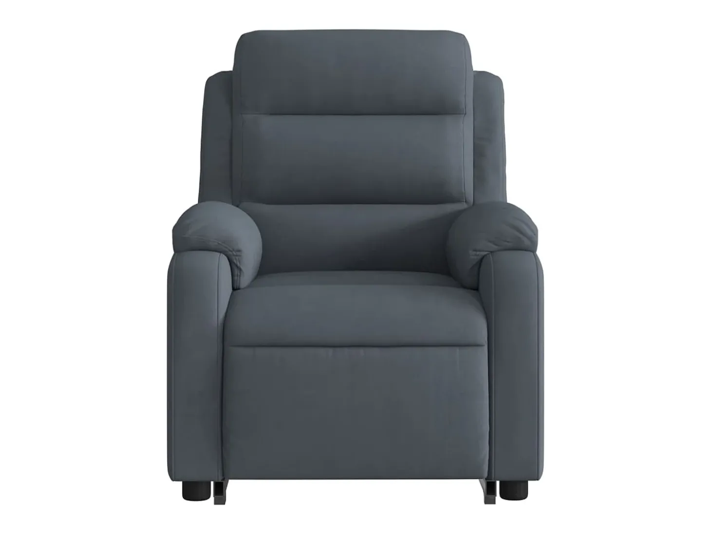 Poltrona Confortável | Poltrona reclinável elevatória veludo cinzento-escuro SHL584663
