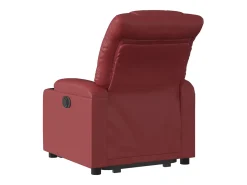 Poltrona Confortável | Poltrona reclinável elevatória couro artificial vermelho tinto SHL761103